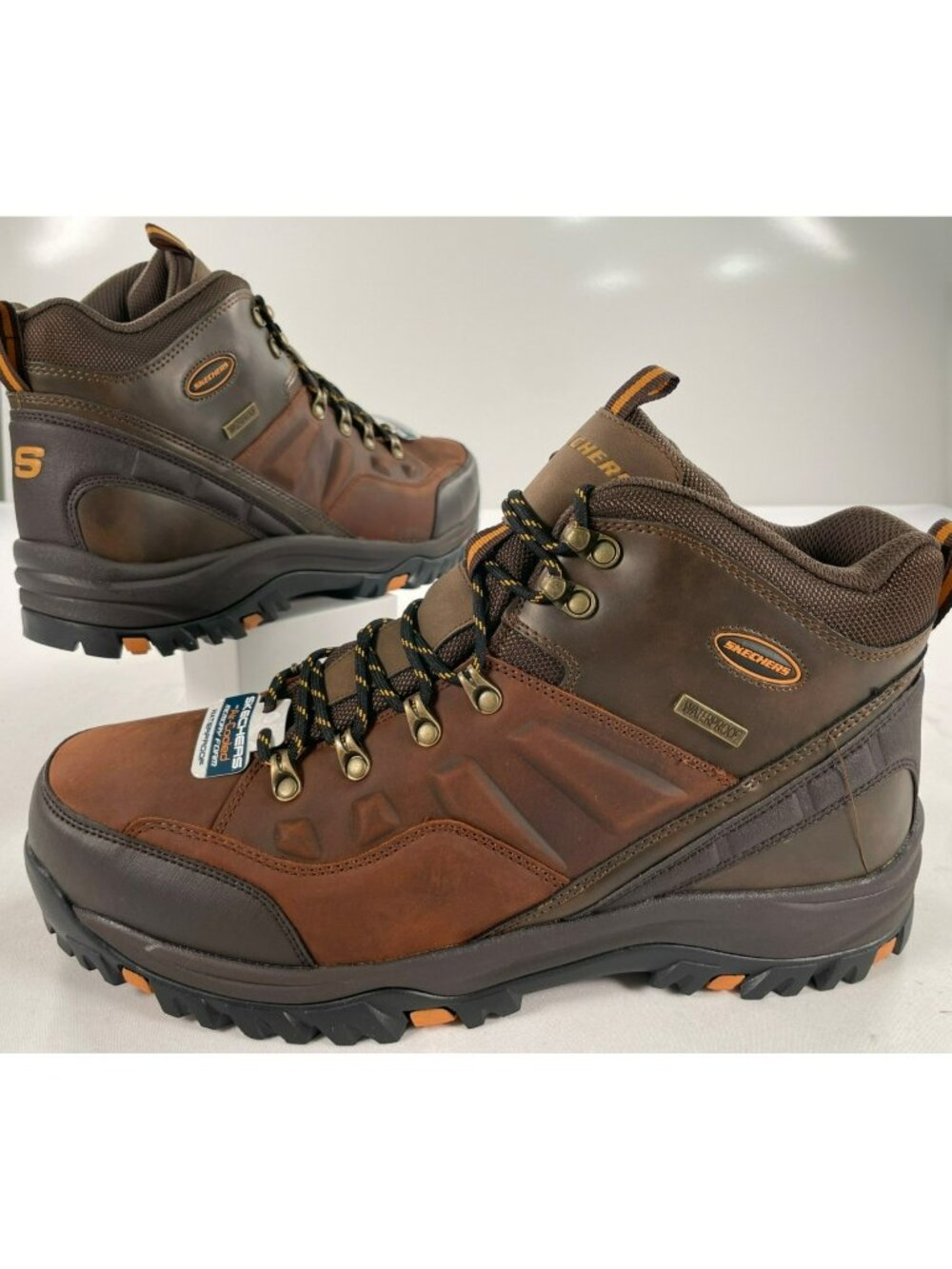 Skechers Relment-Traven Waterproof Hiking Boots Men's Sz13 Extra Wide DEFECT NEW